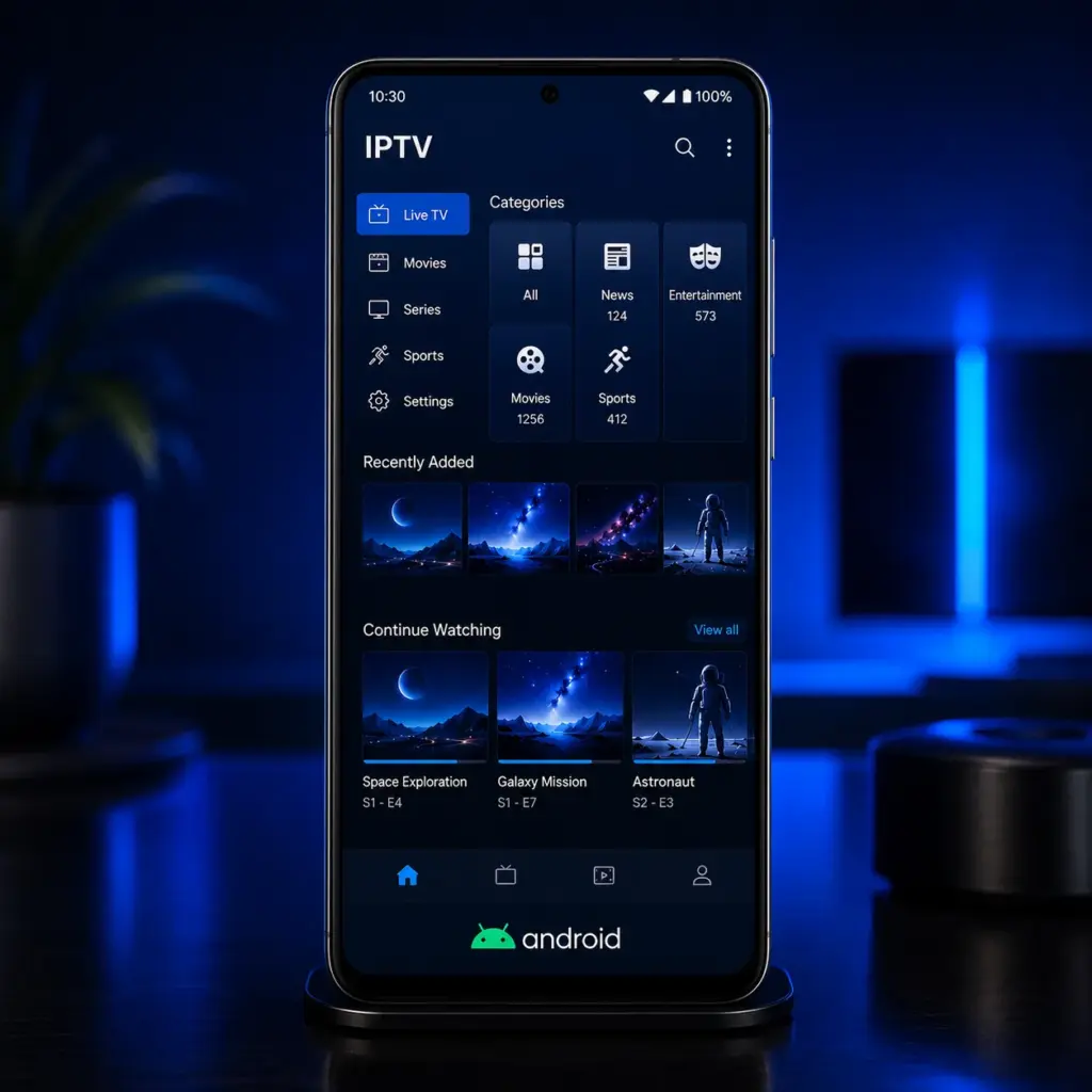 تشغيل IPTV على هاتف Android