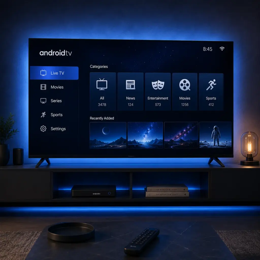 تشغيل IPTV على Android TV