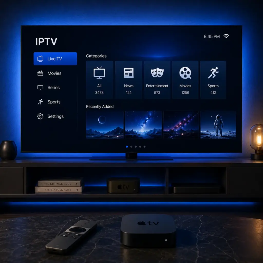 تشغيل IPTV على Apple TV