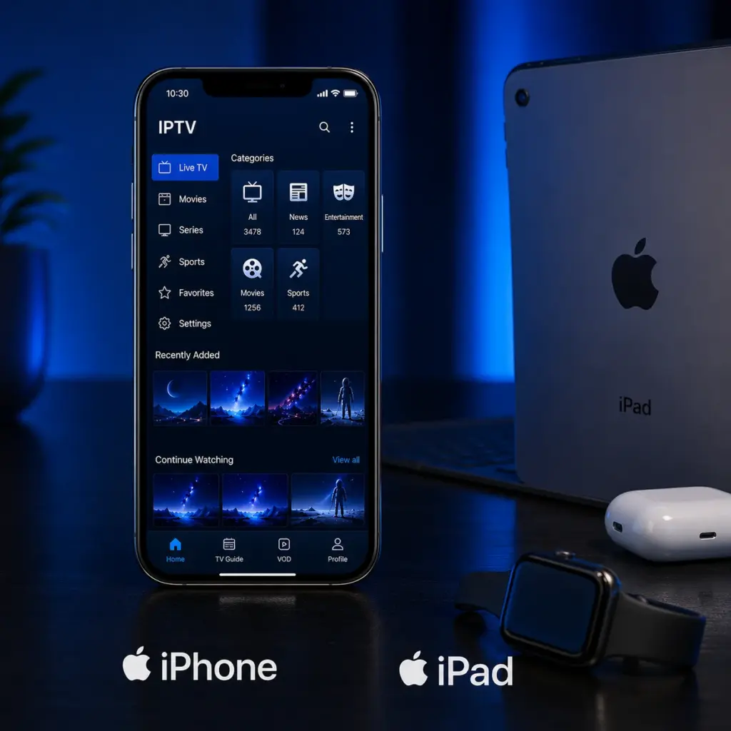 تشغيل IPTV على iPhone