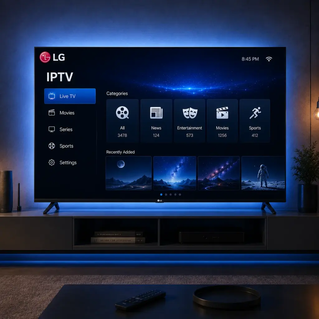 تشغيل IPTV على LG Smart TV