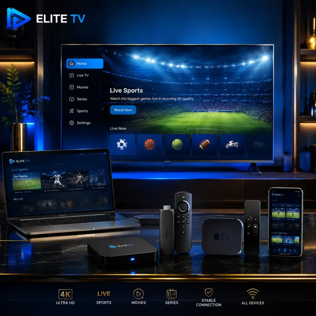 الأجهزة التي تدعم تشغيل IPTV مثل Smart TV وAndroid TV وFire TV Stick